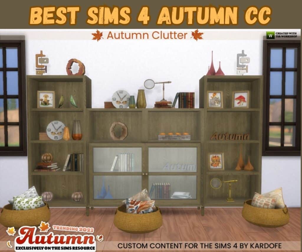 Sims 4 Autumn clutter on furniture 