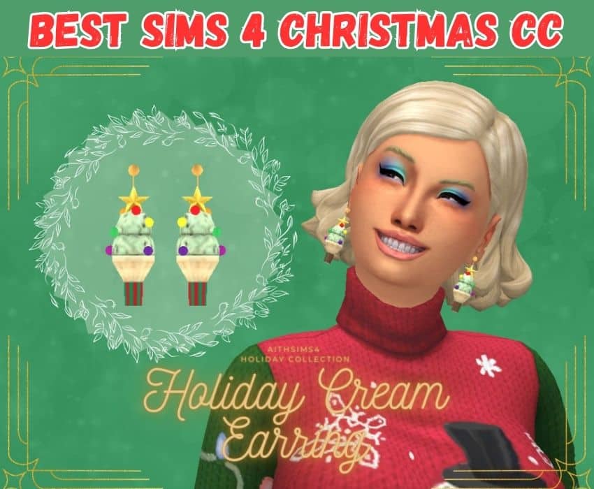 Sims 4 Holiday earrings 