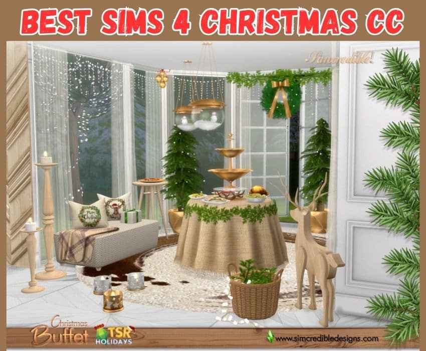 sims 4 christmas dining set 