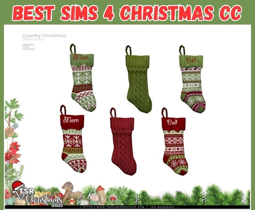 Sims 4 Christmas cc stockings