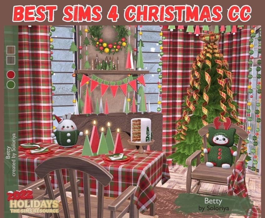 Sims 4 Christmas set up