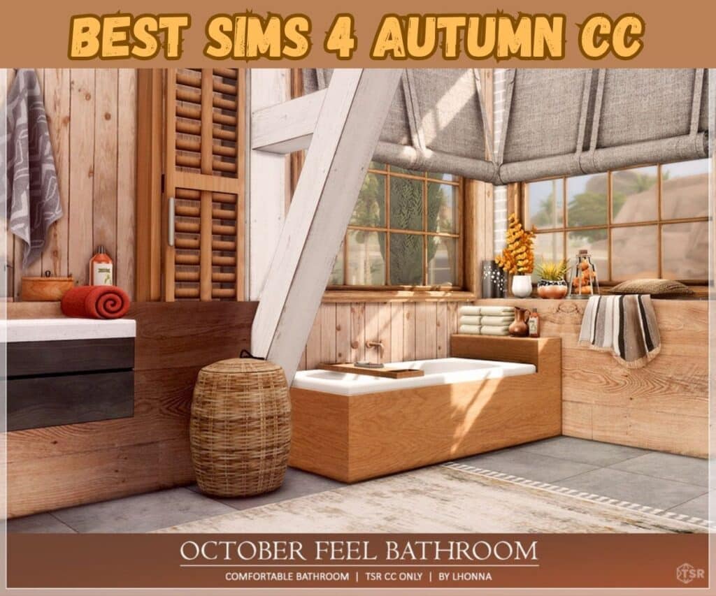 October inspired bathroom setup