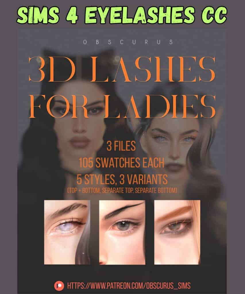sims 4 3d lashes 