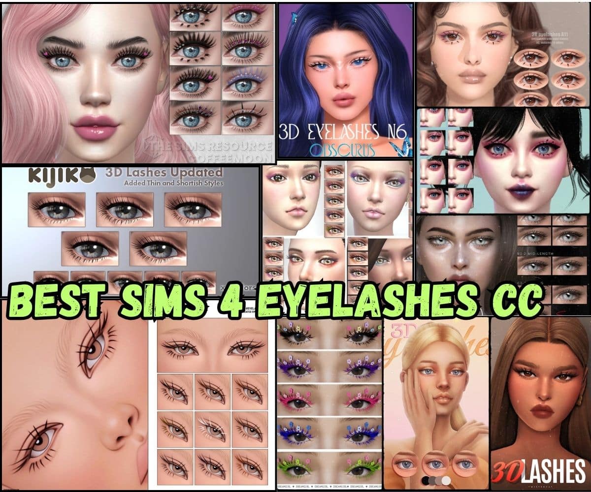 21+ Gorgeous Sims 4 Eyelashes CC (Natural Lashes, Realistic Lashes, 3D Lashes)