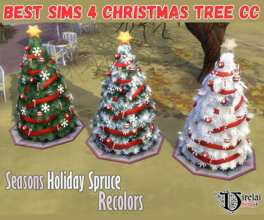 Sims 4 Christmas tree recolors