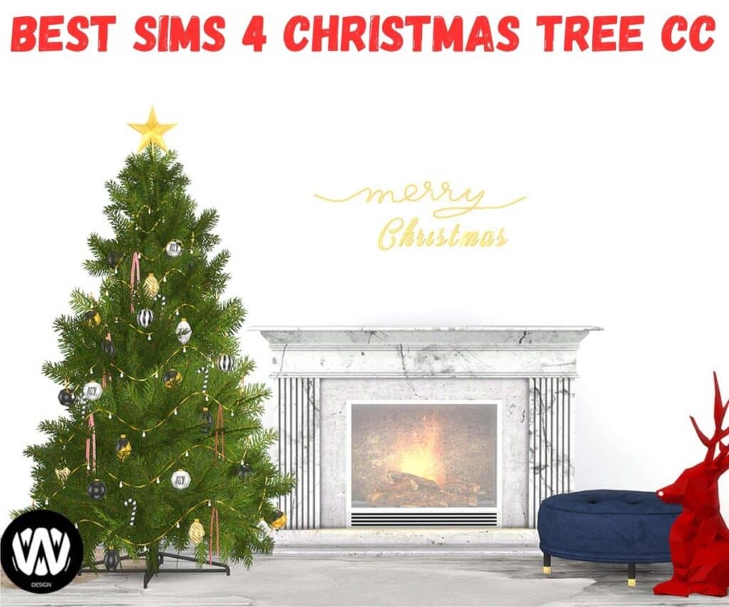 Sims 4 Christmas Tree decorated