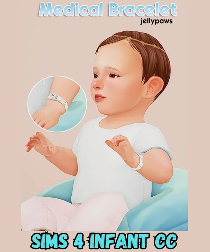 medical bracelet on sims 4 baby 