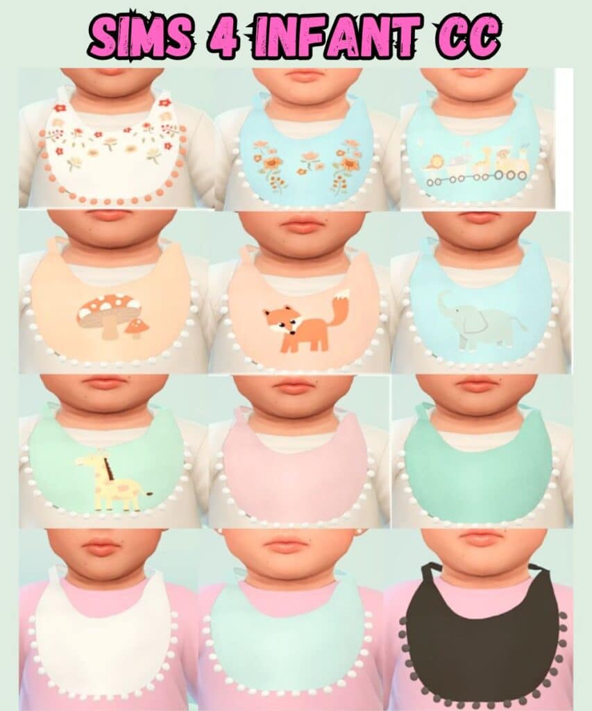 sims 4 infant bibs