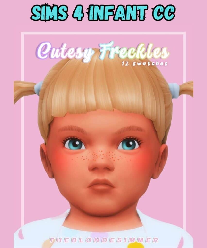 blonde infant sim with freckles 