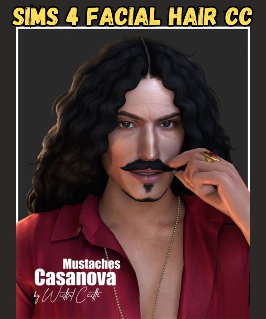 casanova mustache on male sim