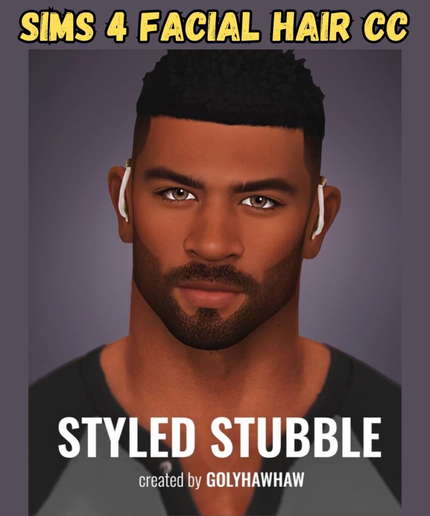 male sim with stubble and moustache cc