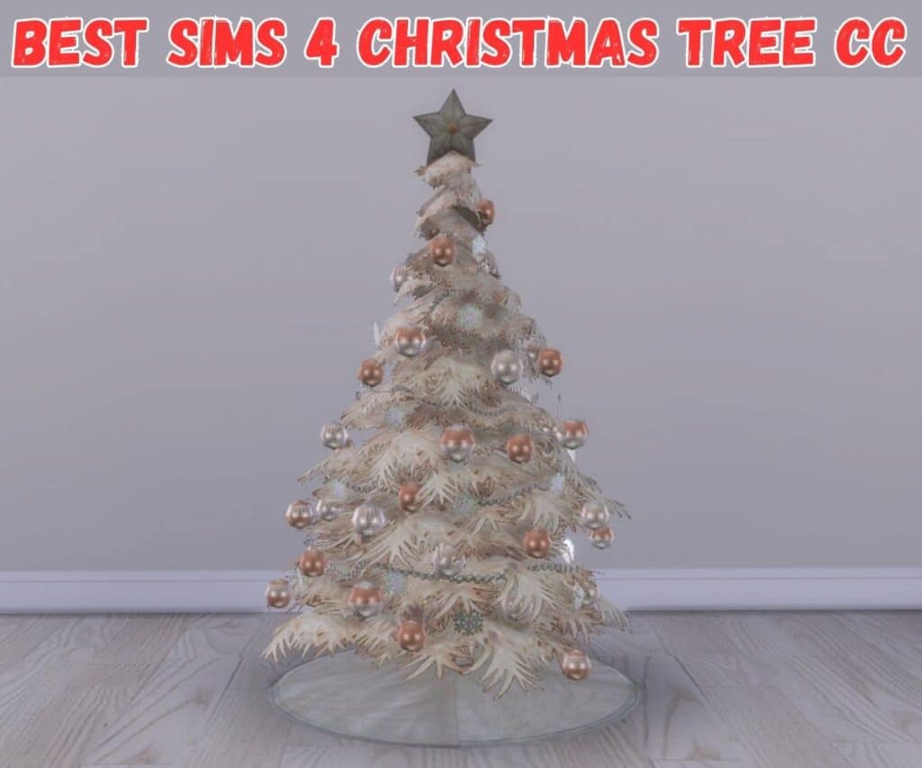 sims 4 baby cream colored tree for Christmas