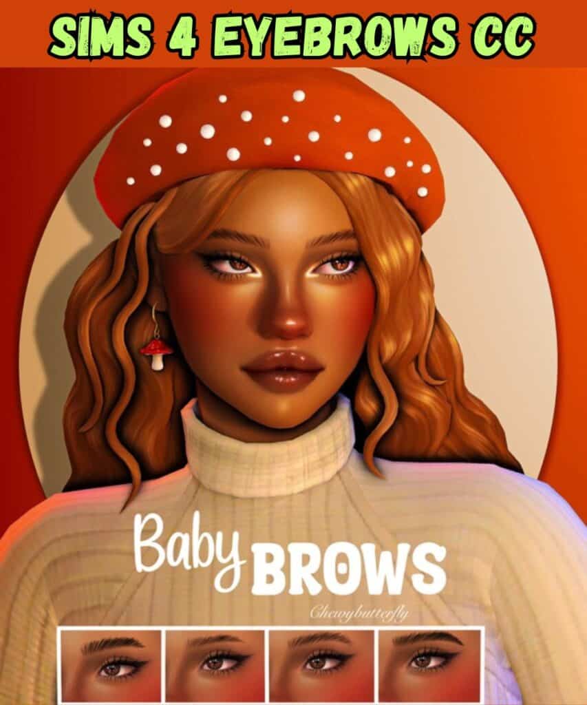 27+ Gorgeous Sims 4 Eyebrows CC (Realistic Brows & Maxis-Match Brows)