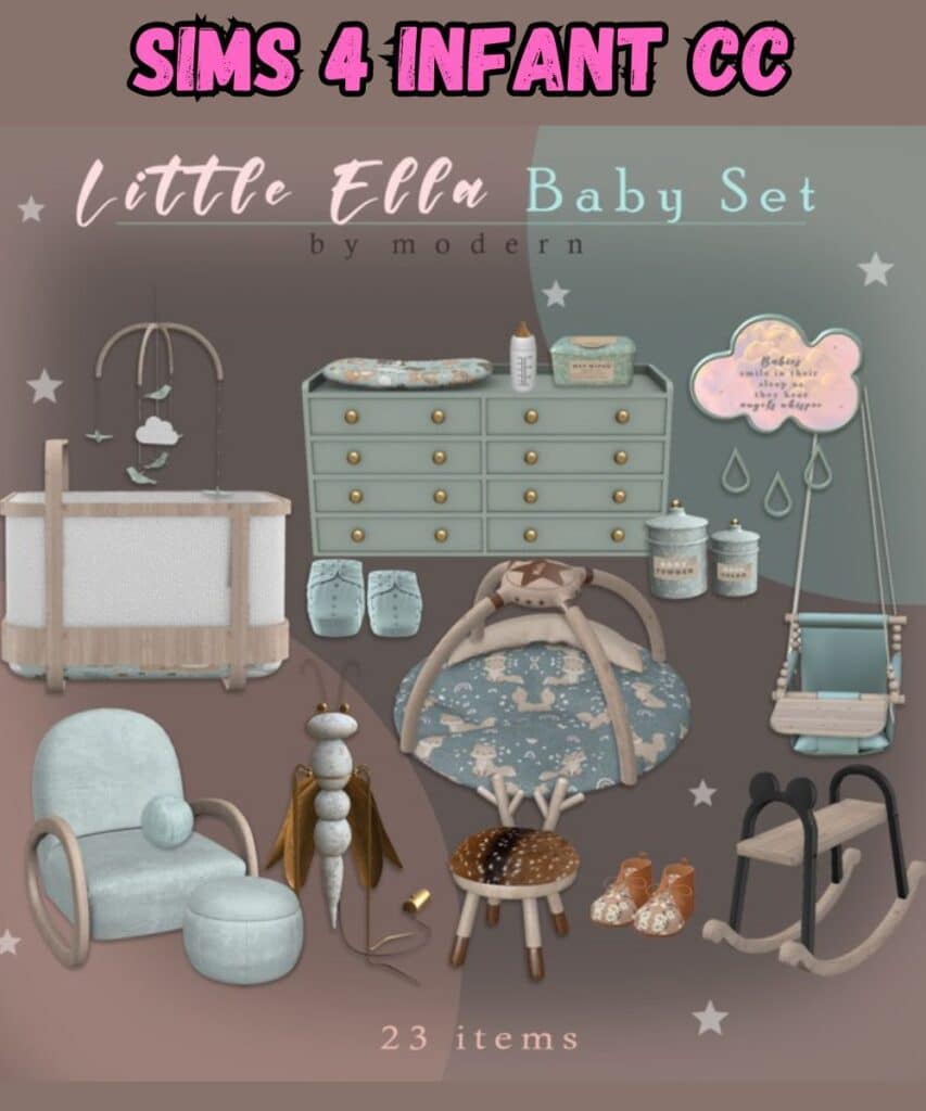 sims 4 baby cc furniture set