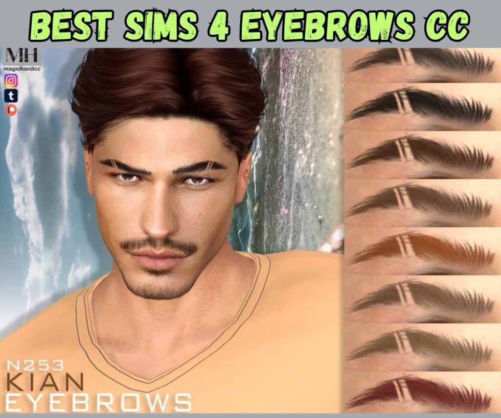 male sim with cut eyebrows 