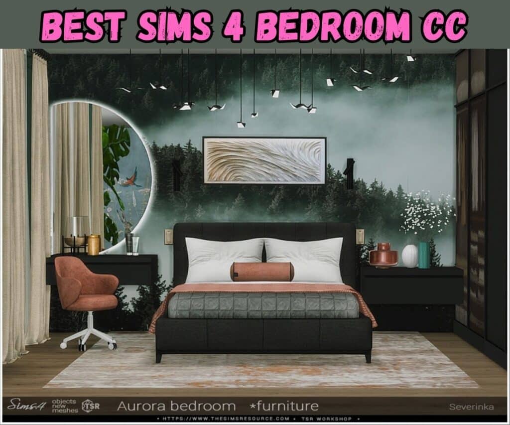 Sims 4 modern bedroom 