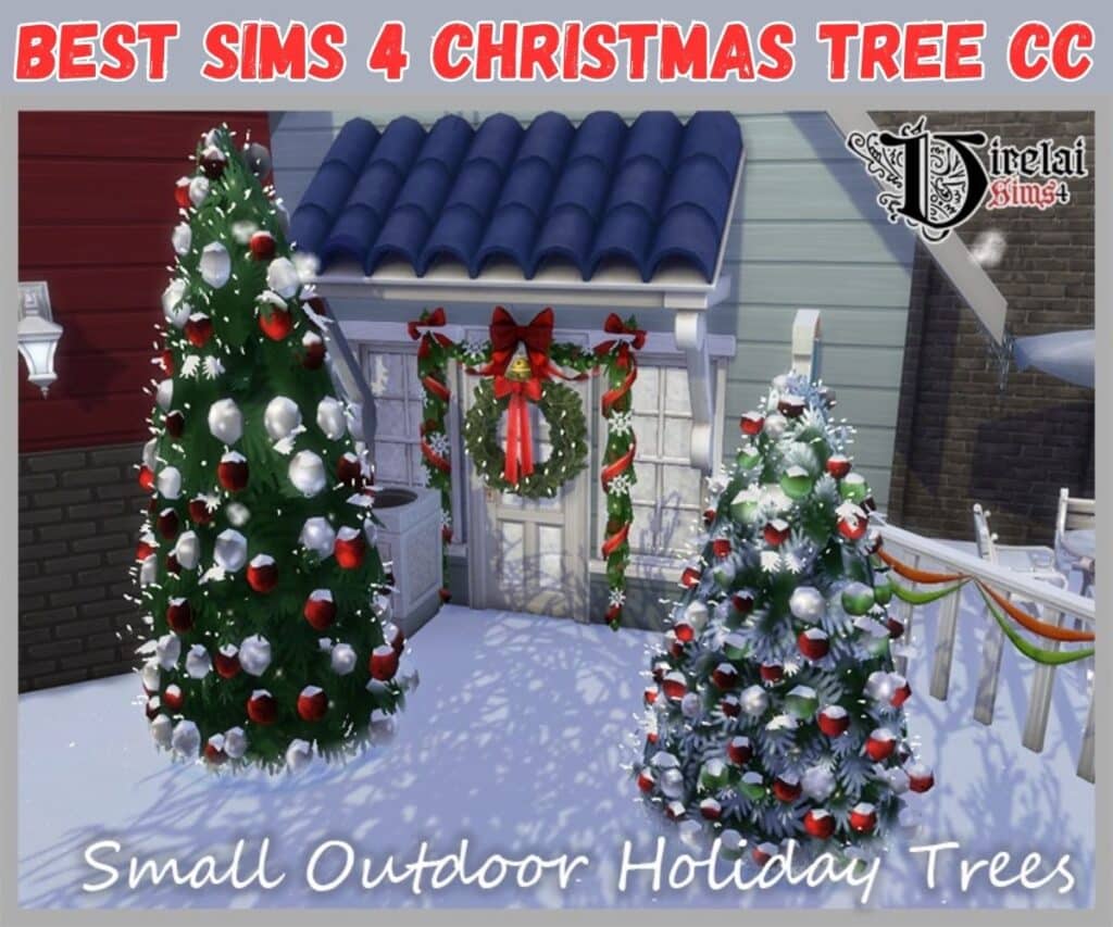 Small outdoor holiday trees