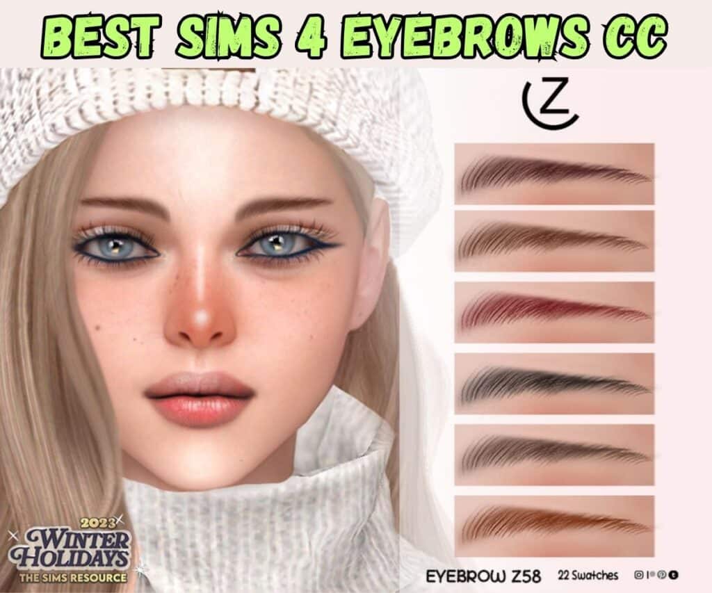 soft eyebrows on female sim in sims 4