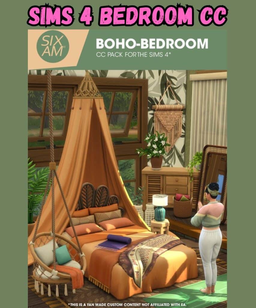 sims 4 boho bedroom 