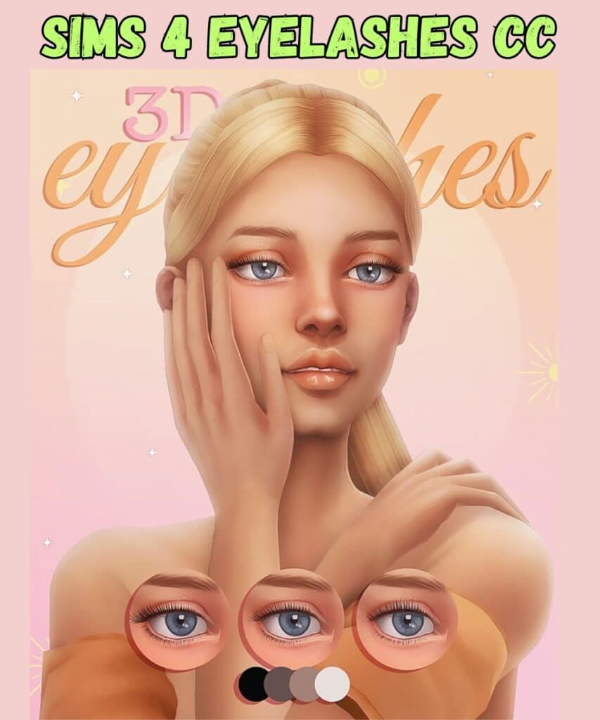 subtle eyelashes cc on female sim