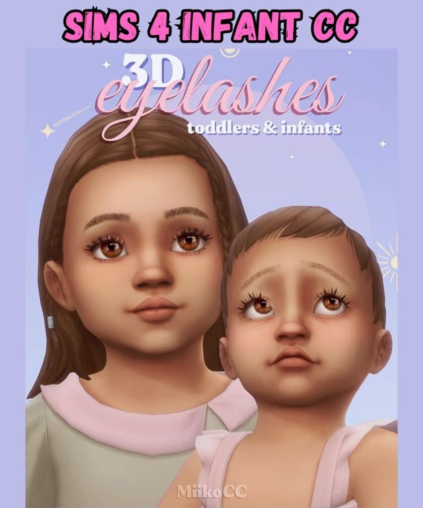 eyelash cc on toddler sim and infant sim