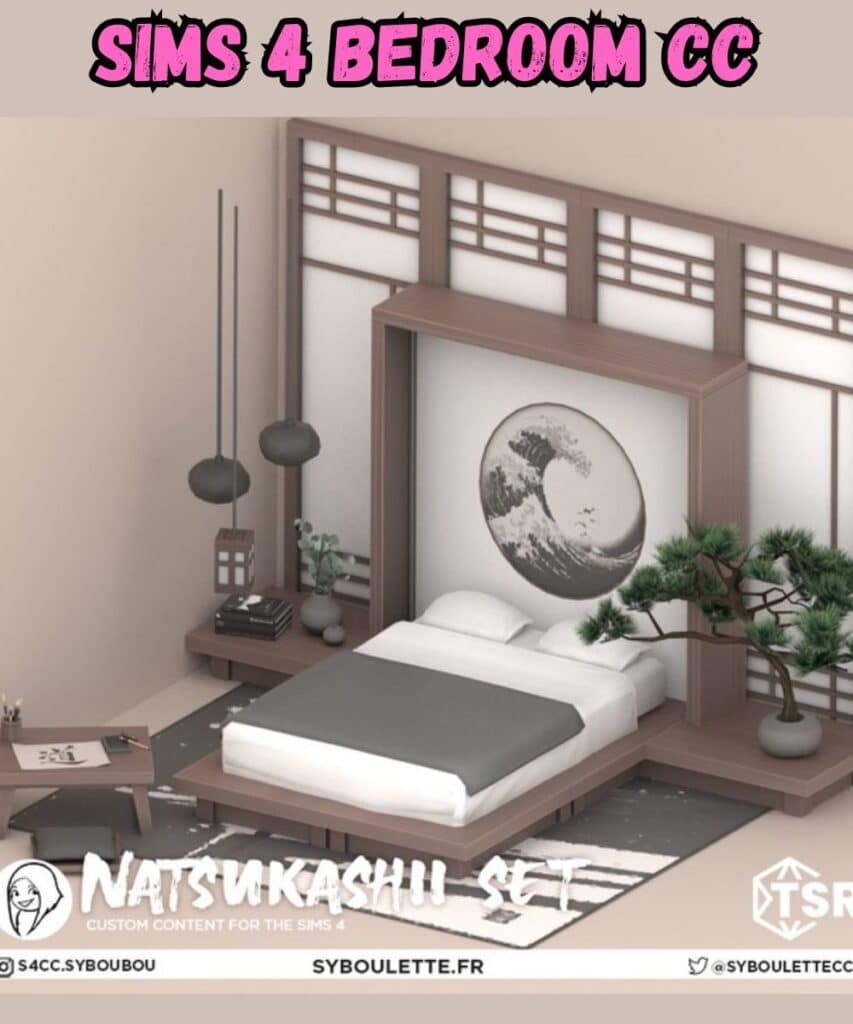 Japanese bedroom cc sims 4