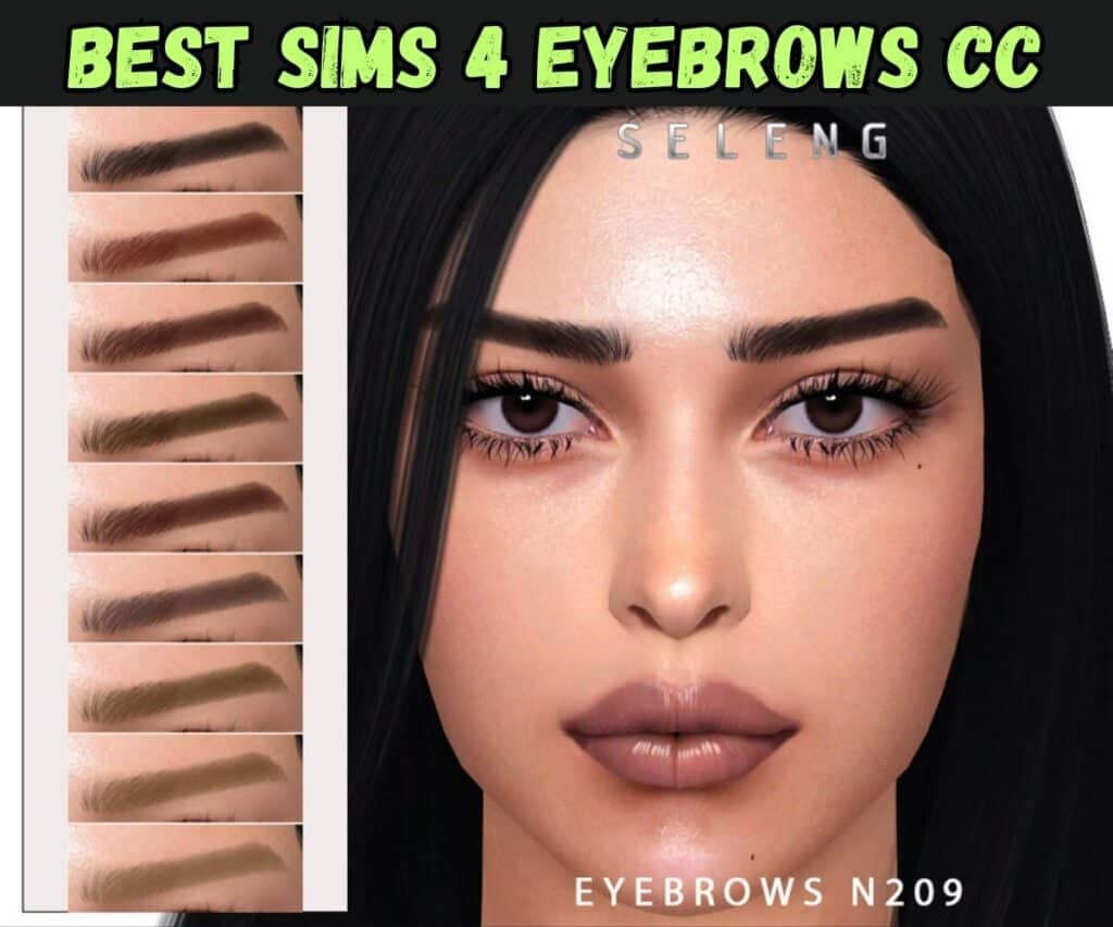 thick eyebrows on female sim