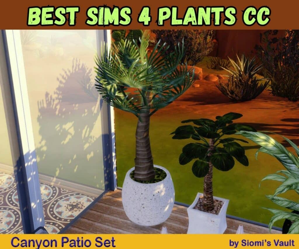 tropical plants for patio in sims 4