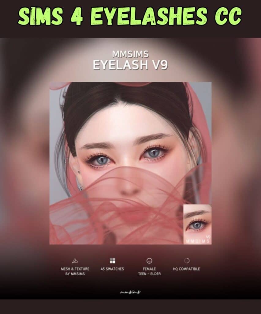 realistic looking lashes on female sim