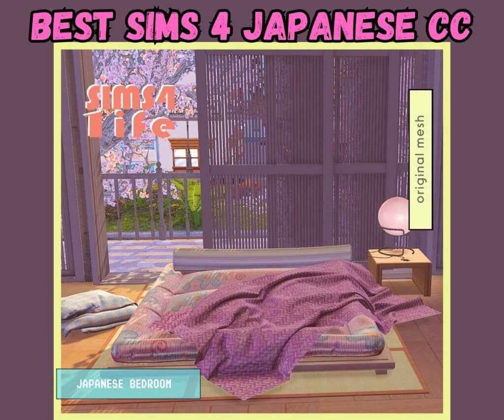 Sims 4 Japanese bedroom cc