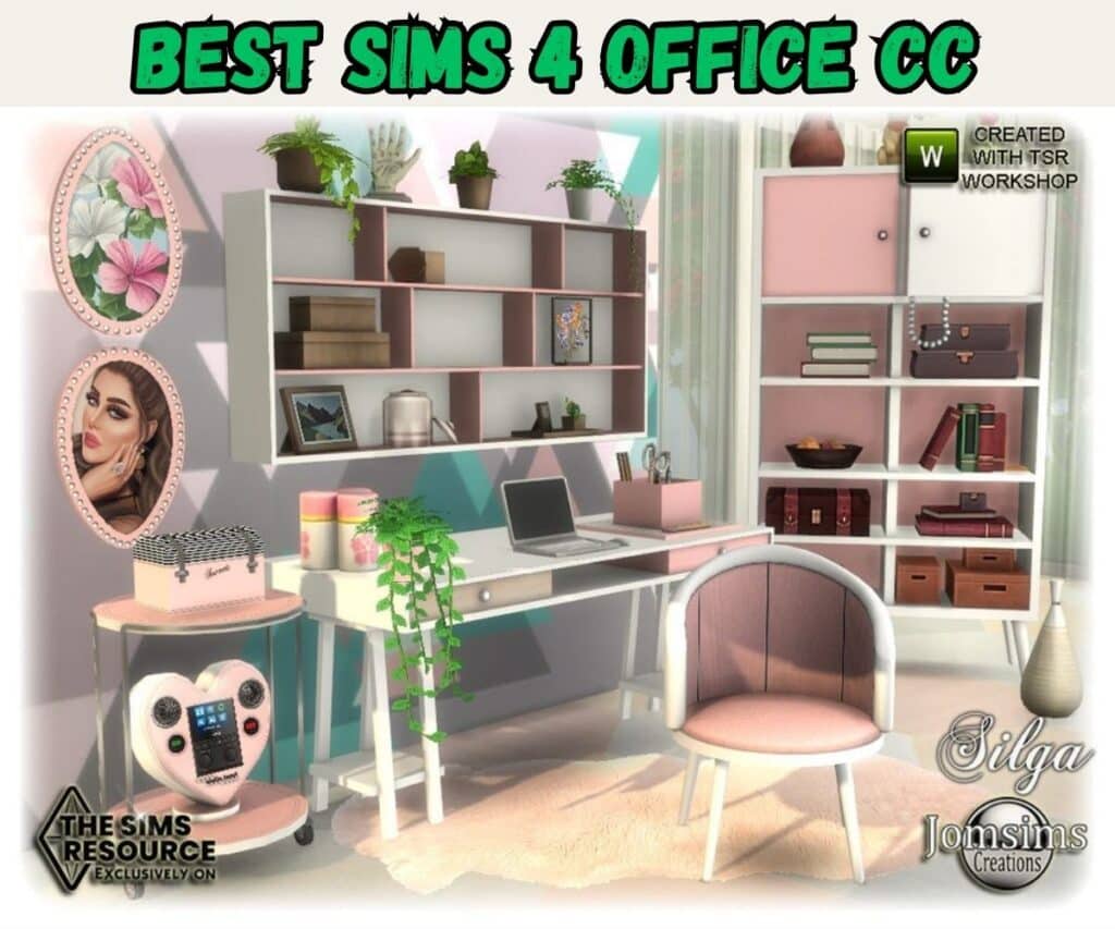 girly office aesthetic sims 4