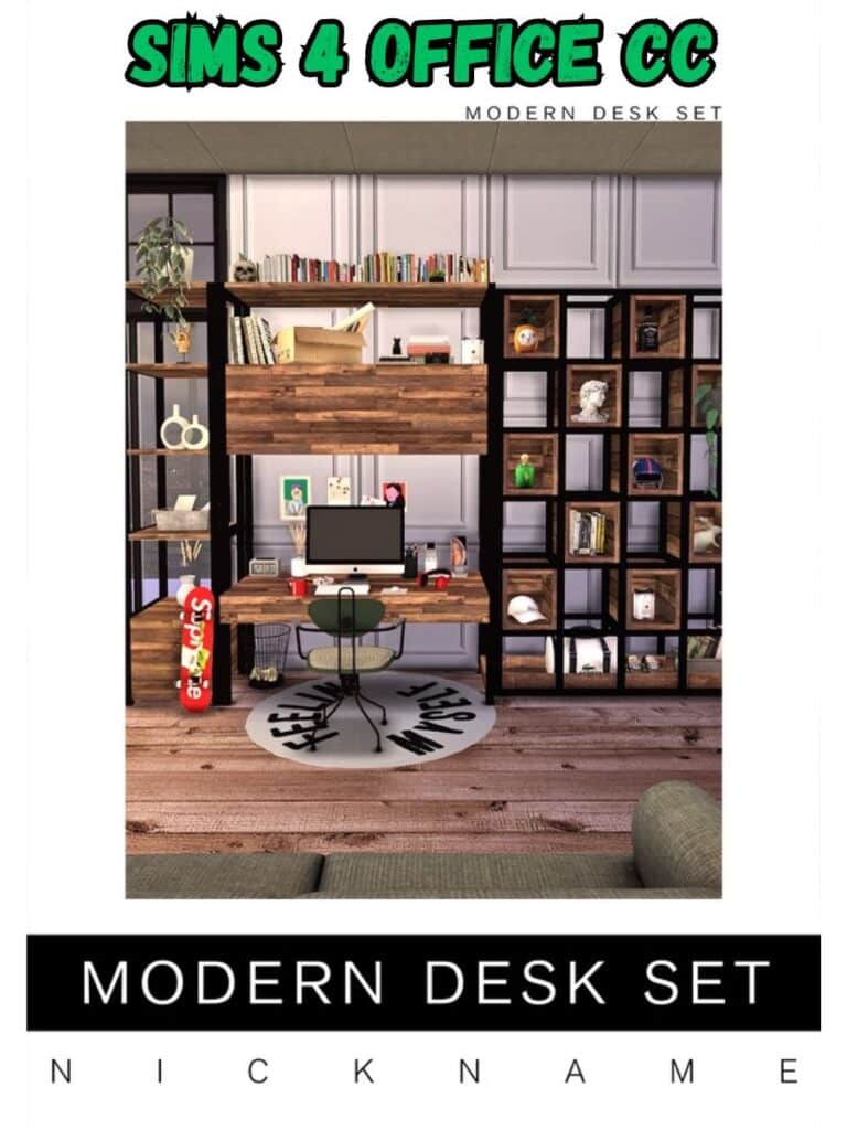 a super organized with tons of storage options office creation for sims 4