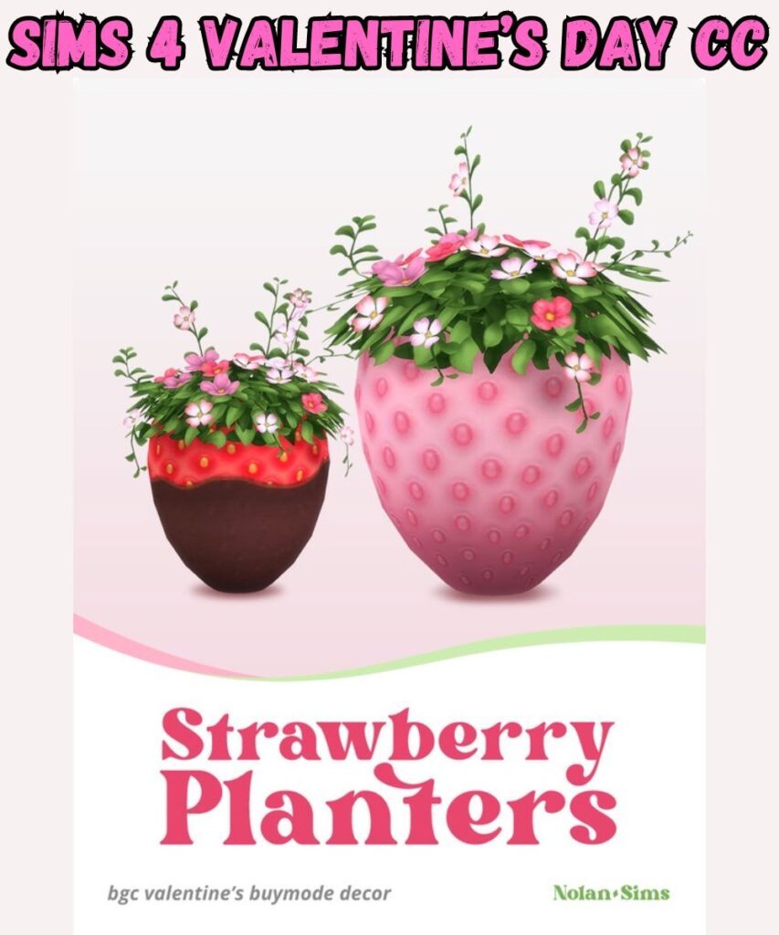 Strawberry planters cc for sims 4