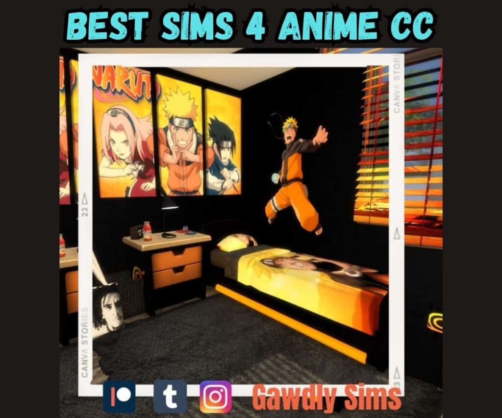 Naruto bedroom for sims 4