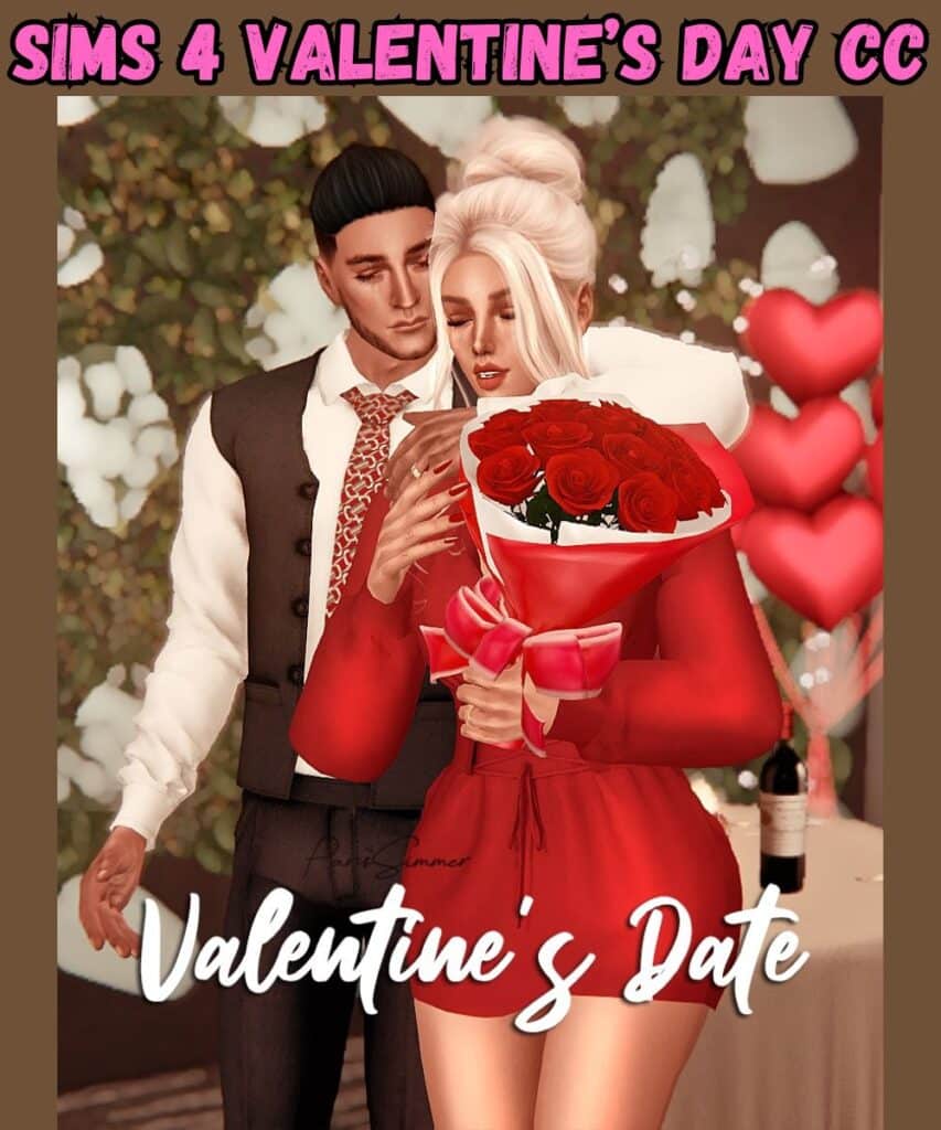 Sims 4 couple going on a valentines day date