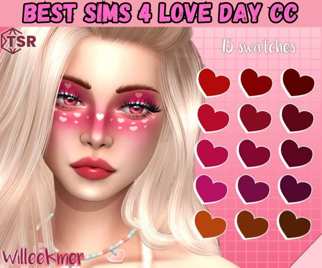 sims 4 valentines makeup cc