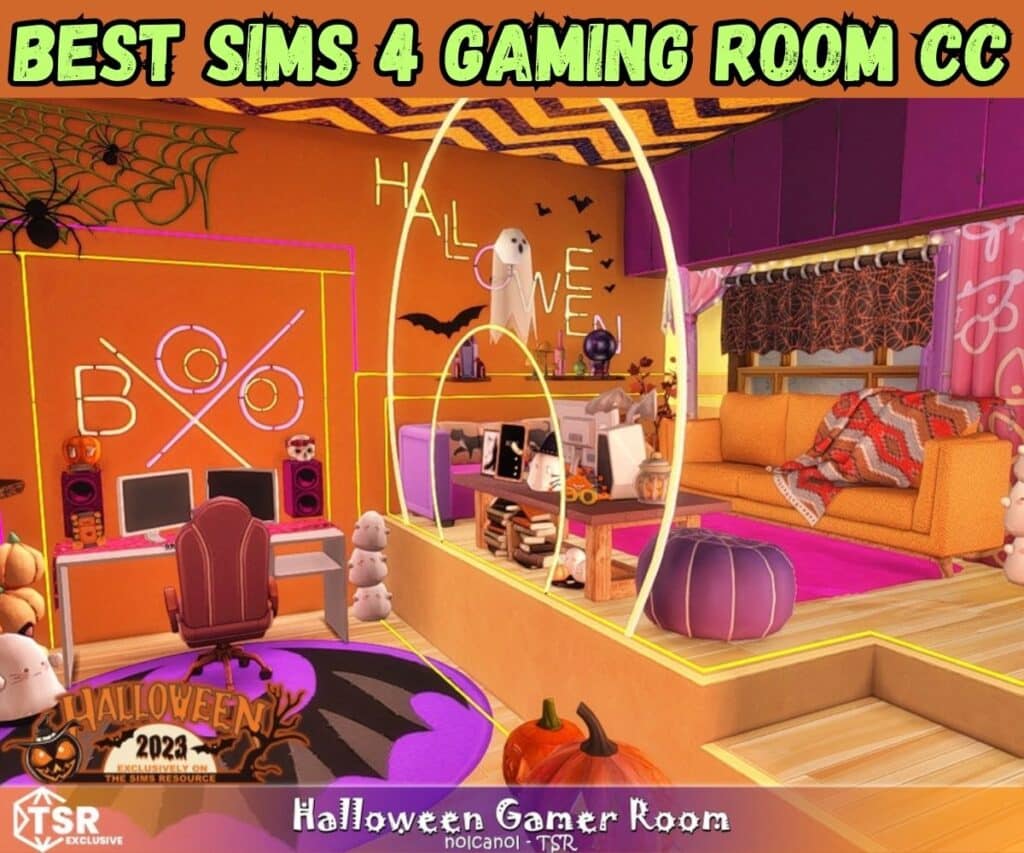 sims 4 halloween gamer cc set