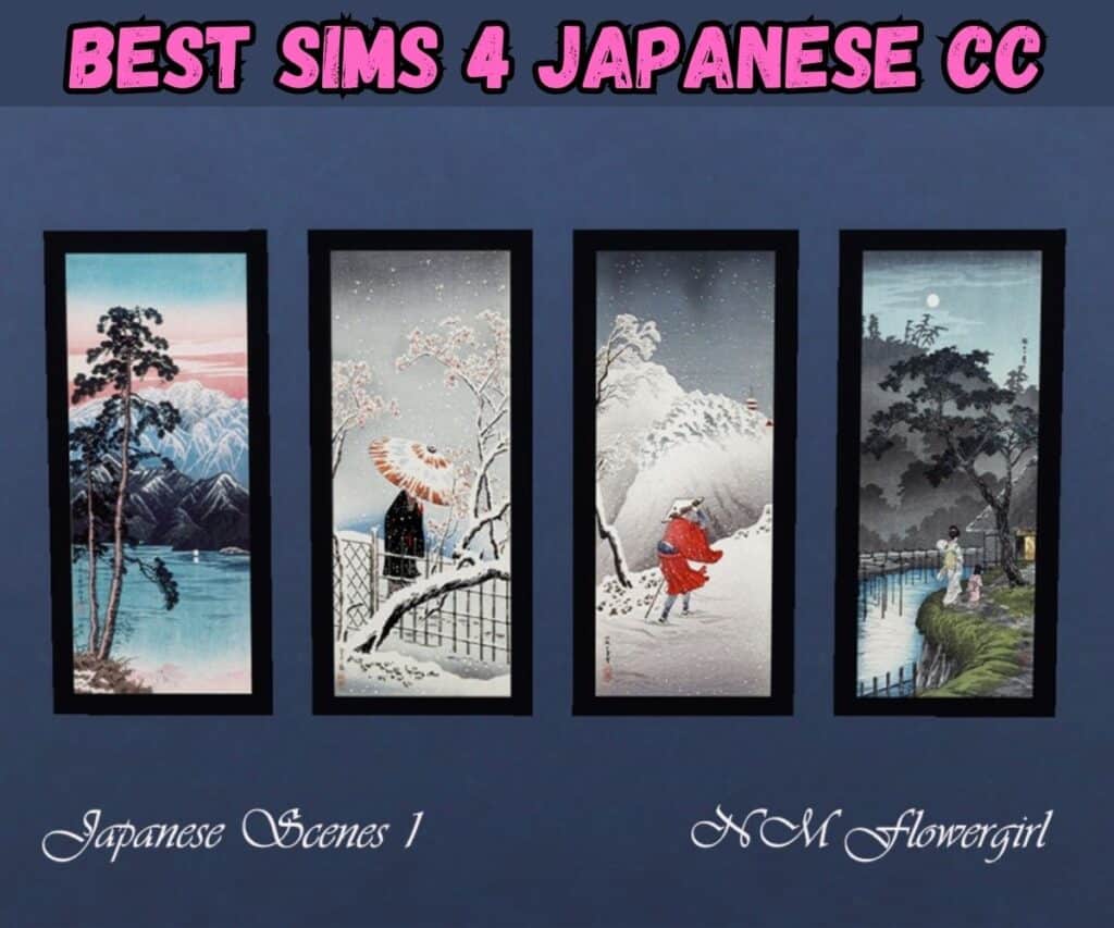 Sims 4 Japanese artwork cc