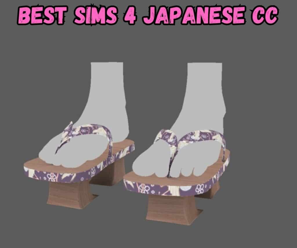 Geta sandals for male sims in sims 4