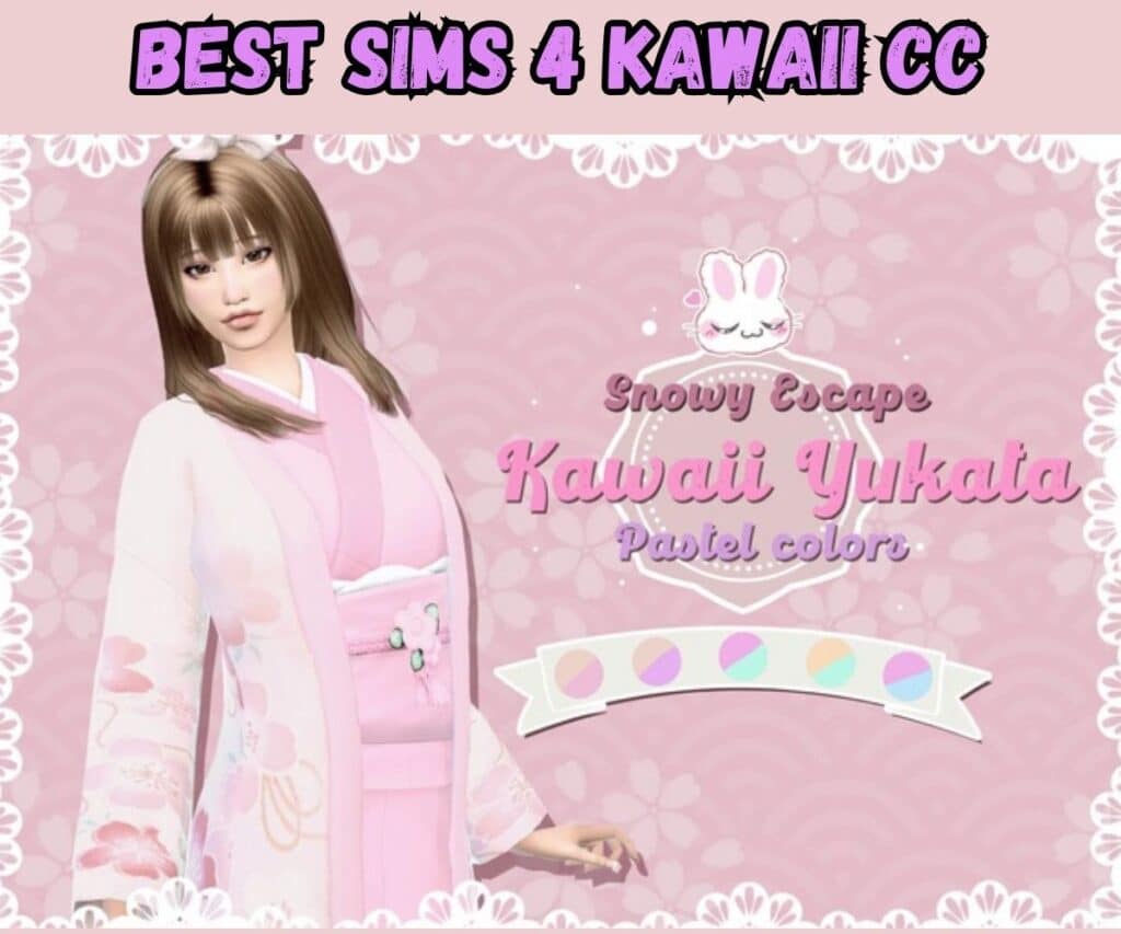 Kawaii yukata sims 4