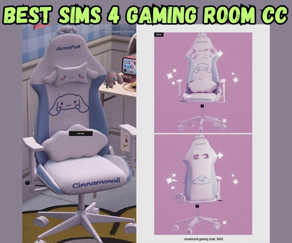 sanrio sims 4 gaming chair cinnomoroll
