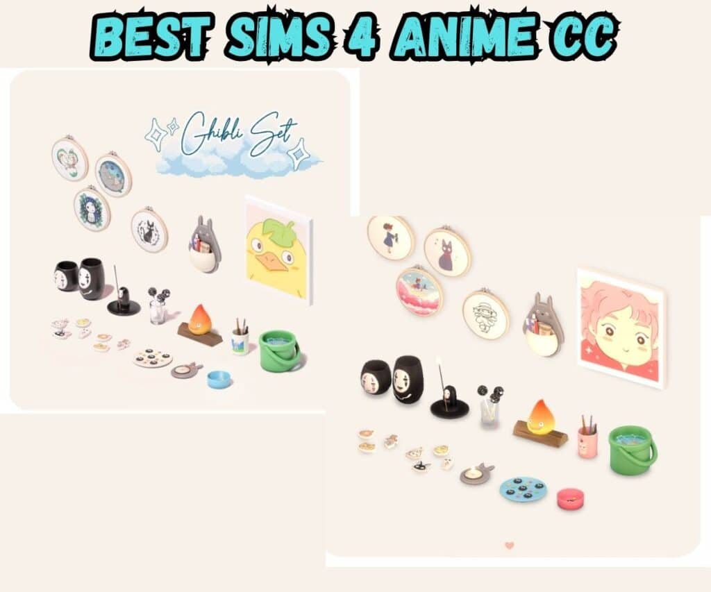 Studio ghibli clutter cc for sims 4