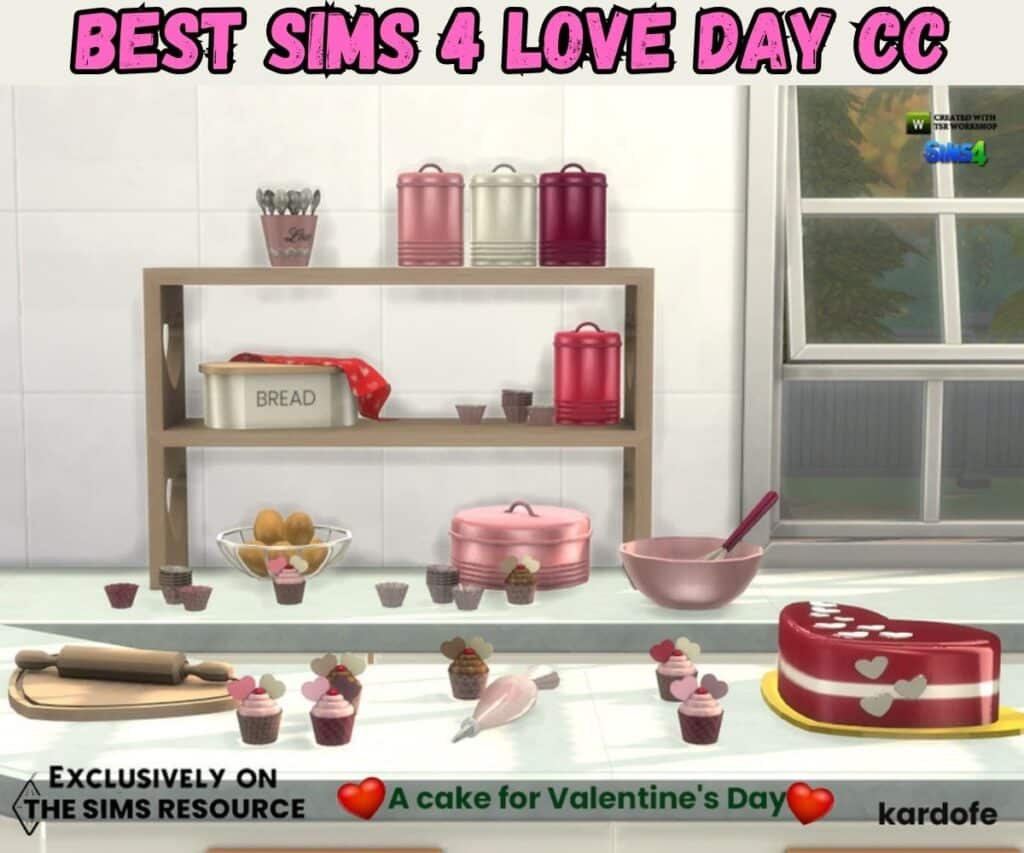 a cc pack for showing off valentines cake making
