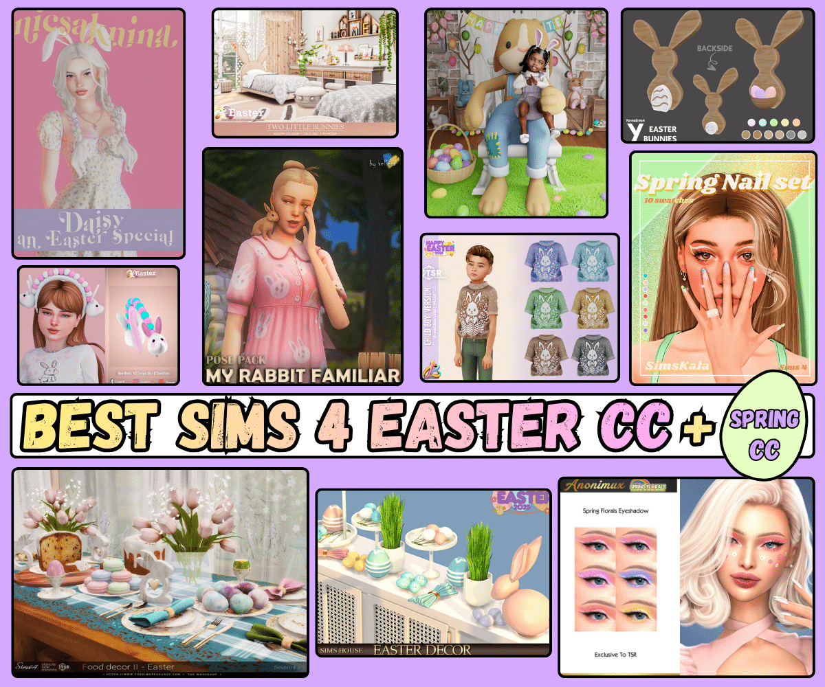21+ New Sims 4 Easter CC 2026: Bunnies, Eggs, Clothes, & More! 1 21+ New Sims 4 Easter CC 2026: Bunnies, Eggs, Clothes, & More!