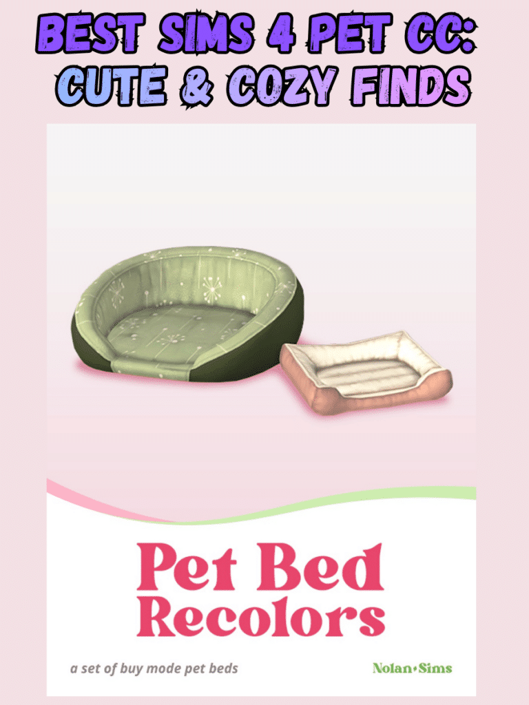 Super Cute Sims 4 Pet CC: Pet Decor, Animal Beds, Kitty & Dog Stuff, and So Much More! 19 pet beds for sims pets